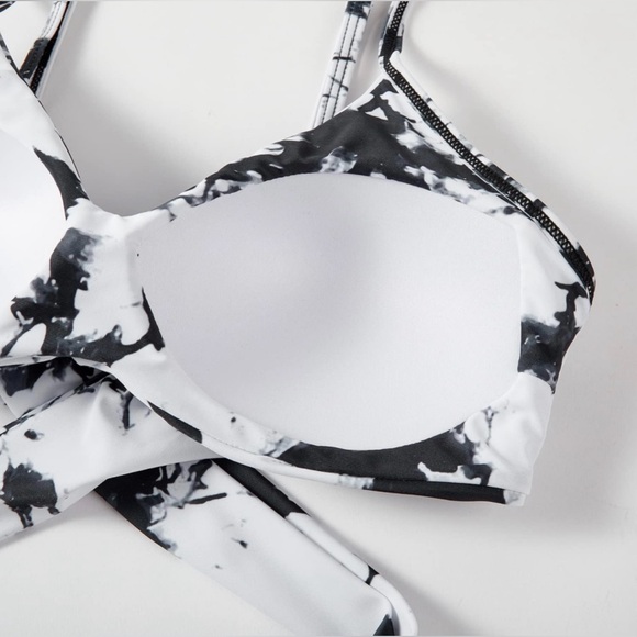 SUUKSESS Women Wrap Bikini Set Push Up High Waisted 2 Piece Swimsuits - Picture 4 of 8